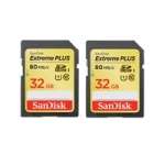 SanDisk SDSDXS2-032G-X46 (SDSDXS2032GX46) 32GB SDHC Extreme Plus 80MB/s UHS 1 Memory Card - 2 pack SanDisk SDSDXS2-032G-X46 (SDSDXS2032GX46) 32GB SDHC Extreme Plus 80MB/s UHS 1 Memory Card - 2 pack